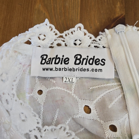 Pastel Floral Eyelet Lace Coquette Cottagecore Drop Waist Mini Dress Size M? - Picture 7 of 12